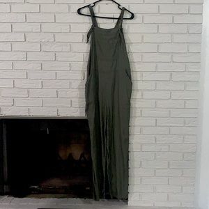 Green Linen overalls